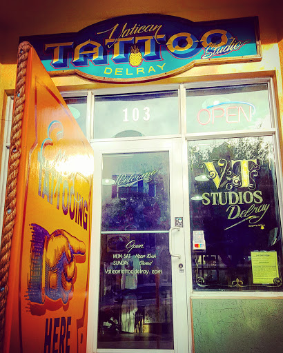 Tattoo Shop «Vatican Tattoo Studio Delray», reviews and photos, 325 NE 2nd Ave #103, Delray Beach, FL 33444, USA