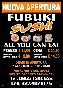 Menu du Fubuki Sushi à Melito di Porto Salvo