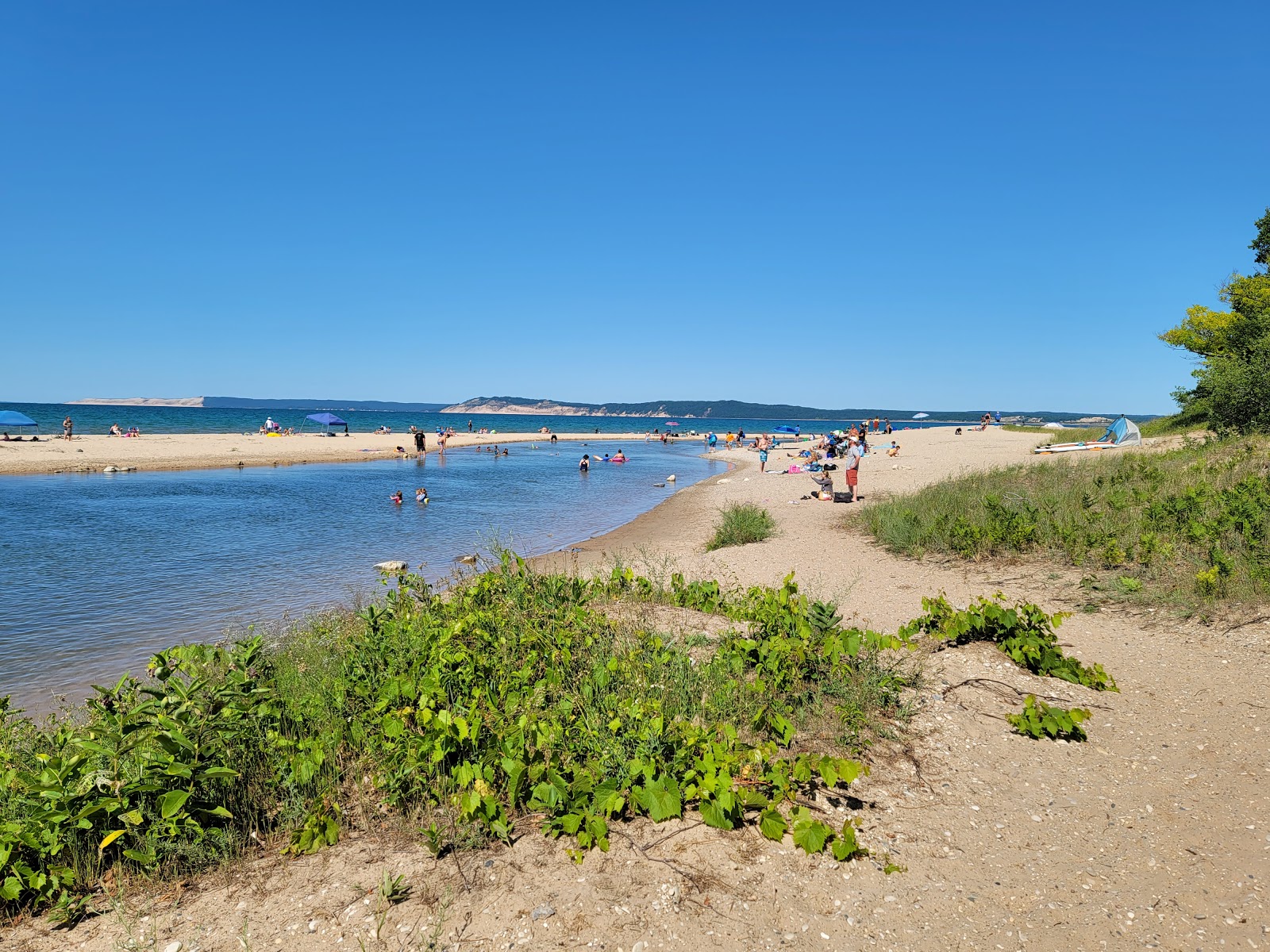 Foto van Platte River Beach met helder zand oppervlakte