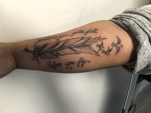 Explore cover up tattoo ideas female shoulder, creative tattoo ideas in Buffalo, available at Iron Horse South