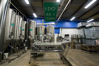 A row of beer taps