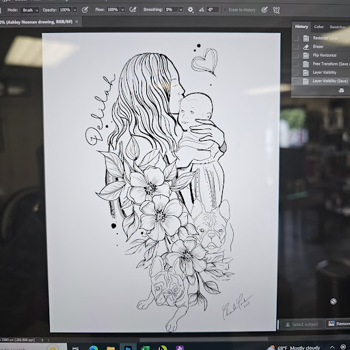 Explore women's hip tattoo ideas, creative tattoo ideas in Traverse City, available at Pinups & Needles