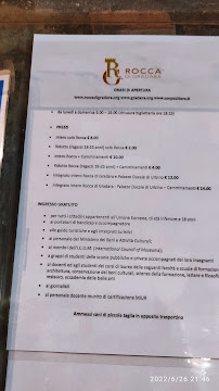 Taverna del Luppolo à Gradara menu