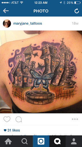 Explore thigh hip tattoo ideas, creative tattoo ideas in Charlotte, available at Canvas Tattoo & Art Gallery