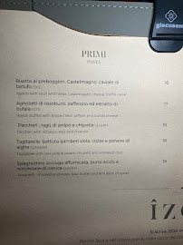 Restaurant Izoa ristorante à Camogli (le menu)