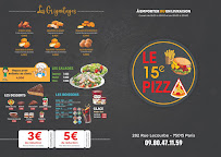 Menu / carte de Le 15E Pizza à Paris