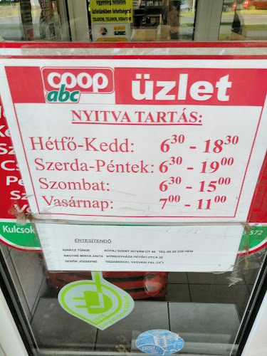 Opinii despre Coop ABC Szabolcs-Coop Zrt. 92.sz. în Nyíregyháza - Élelmiszerüzlet
