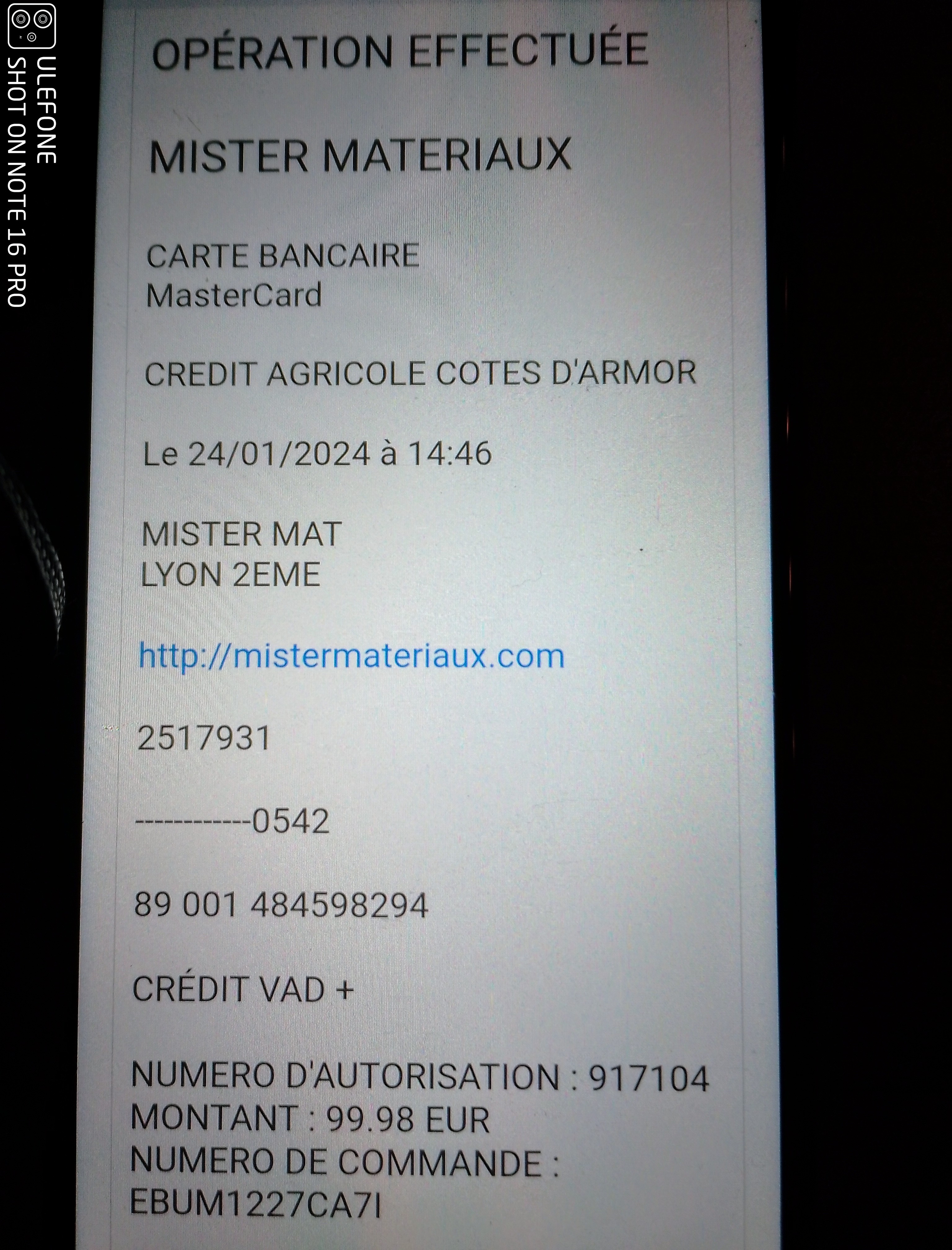 Photo n° 1 de l'avis de christian.o fait le 29/01/2024 à 18:02