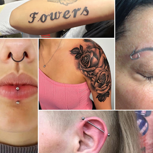 Explore behind neck tattoo ideas, creative tattoo ideas in Elko, available at Tom Custom Tattoos and Body Piercing Studio