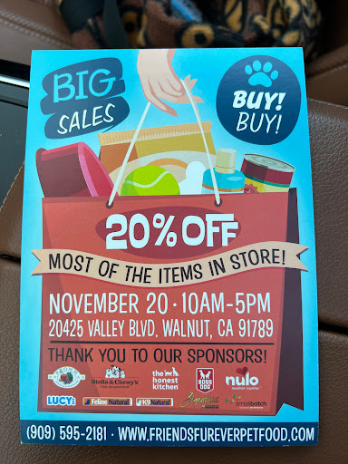 Pet Supply Store «Friends Fur-Ever Pet Food & Supplies», reviews and photos, 20813 Valley Blvd, Walnut, CA 91789, USA