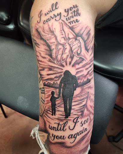 Explore teen wolf tattoo ideas, creative tattoo ideas in Inverness, available at The Perfect Spot Tattoos