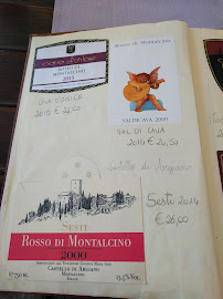 Boccon Divino à Montalcino menu