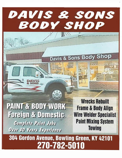 Auto Body Shop «Davis & Sons Body Shop», reviews and photos, 304 Gordon Ave, Bowling Green, KY 42101, USA