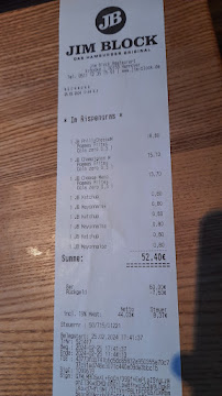 Restaurant de hamburgers Jim Block Am Kröpcke à Hanover (la carte)