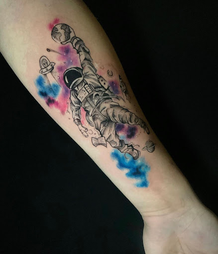 Explore tattoo ideas running, creative tattoo ideas in Charlotte, available at Canvas Tattoo & Art Gallery