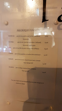 Restaurant TartiCroq à Auxerre (le menu)