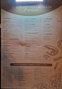 Carte du Ristorante L'Altra Mezzanotte à Ischia