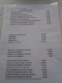 Restaurant Palmeira à Lisbon (la carte)