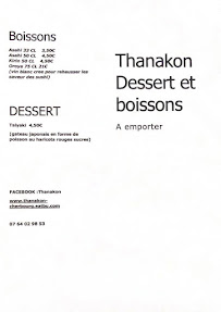 Thanakon à Cherbourg-en-Cotentin menu