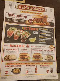Menu du Old Wild West à Ostia