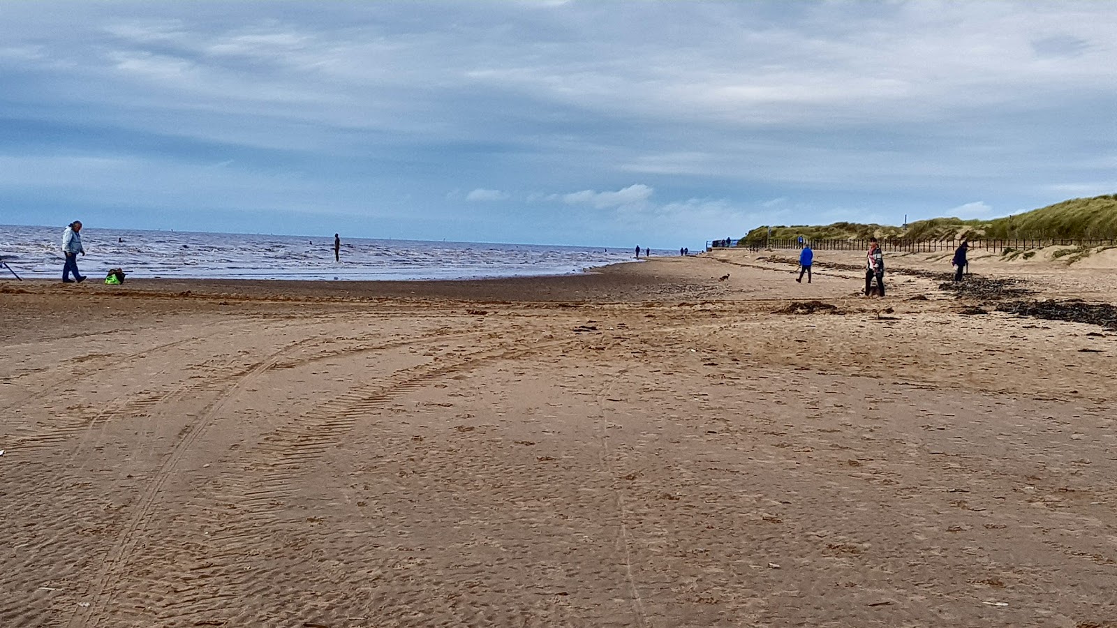 Photo of Crosby Beach and the settlement