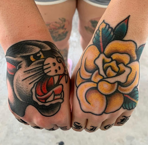 Explore small sister tattoo ideas, creative tattoo ideas in Temple, available at Lucky In Love Tattoo