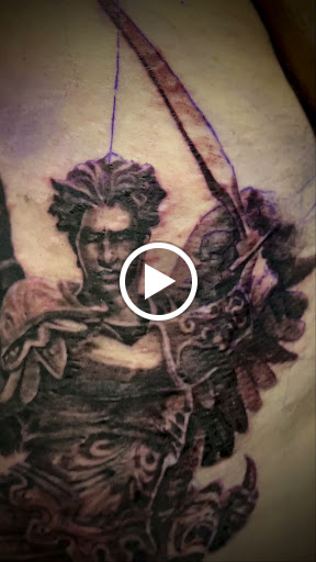 Explore serenity tattoo ideas, creative tattoo ideas in Dallas, available at Empire barbers & Ink