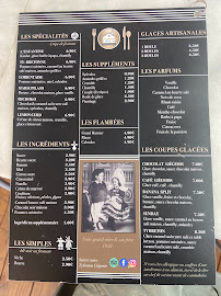 Carte du Ty Breton Crêperie à Palavas-les-Flots