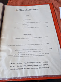 Carte du Restaurant l'orée du château - Andrézieux à Andrézieux-Bouthéon