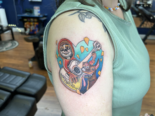 Explore triple moon tattoo ideas, creative tattoo ideas in Cocoa, available at Rorschach Tattoo Shop and Piercing Studio