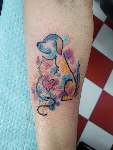 Explore tattoo face ideas, creative tattoo ideas in Vinton, available at Cherry Bomb Tattoo and piercing