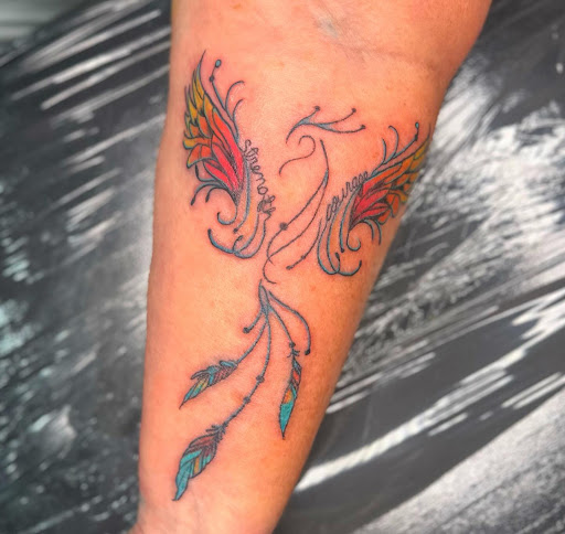 Explore dragon tattoo ideas for females, creative tattoo ideas in Belgrade, available at The Loyal Sparrow Tattoo and Piercing