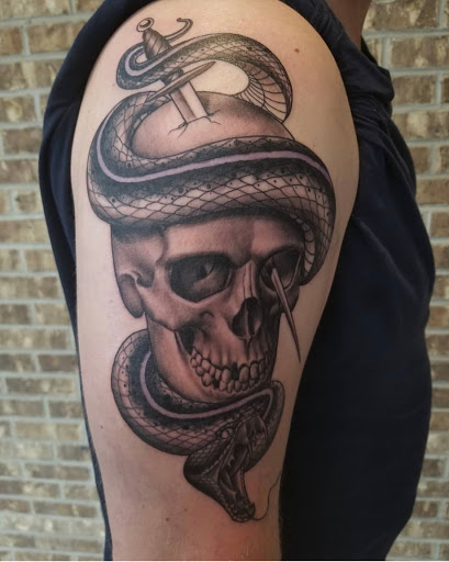 Explore texas longhorn tattoo ideas, creative tattoo ideas in Warrenville, available at UpRise Tattoos