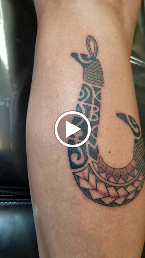 Explore spartan helmet tattoo ideas, creative tattoo ideas in Hilo, available at Pacific Island Ink