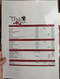 Uma em Lisbon menu n° 14