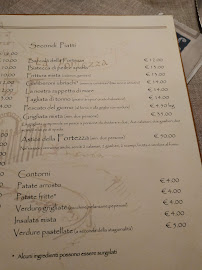 Ristorante la Fortezza à Castiglione della Pescaia menu