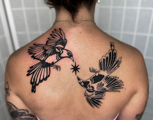 Explore archangel gabriel tattoo ideas, creative tattoo ideas in Bellefonte, available at Juniper Studio