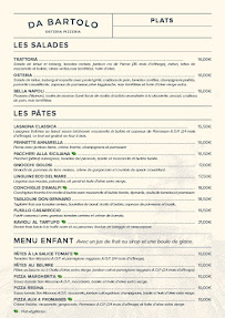 Carte du Osteria Pizzeria da Bartolo à Bordeaux