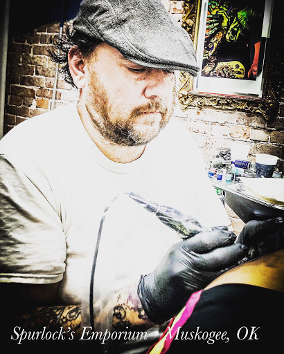 Explore guy shoulder tattoo ideas, creative tattoo ideas in Muskogee, available at Spurlocks Emporium