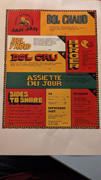 Jah Jah By Le Tricycle à Paris menu