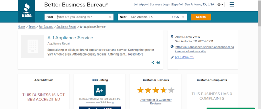 Appliance Repair Service «A-1 Appliance Service», reviews and photos, 102 Rio Bravo St, San Antonio, TX 78232, USA