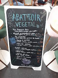 Menu / carte de Abattoir végétal à Paris