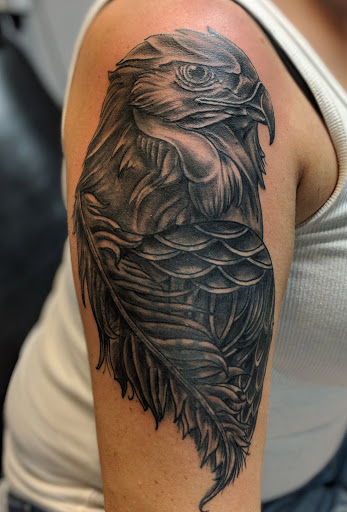 Explore 1/2 sleeve tattoo ideas, creative tattoo ideas in Beverly Hills, available at R-N-R Custom Tattoos