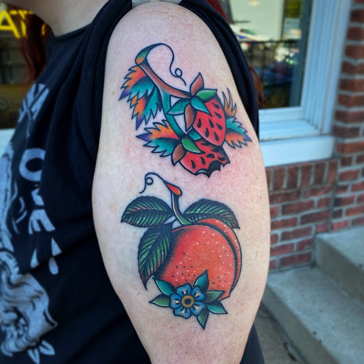 Explore woman sleeve tattoo ideas, creative tattoo ideas in Glenside, available at Yellow Rose Tattoo