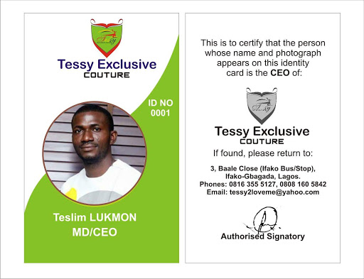 tessy Exclusive Couture, baale close ifako, Gbagada, Lagos, Nigeria, Outlet Mall, state Lagos