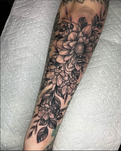 Explore fox and the hound tattoo ideas, creative tattoo ideas in Lakeview, available at Backwoods Tattoo Studio