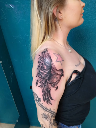 Explore tattoo ideas son, creative tattoo ideas in Hereford, available at Slow Pain Tattoo Body Art Studio