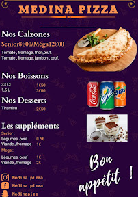 Menu / carte de Medina Pizza à Metz