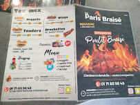 Le Paris Braisé - Restaurant de poulet à Montfermeil carte