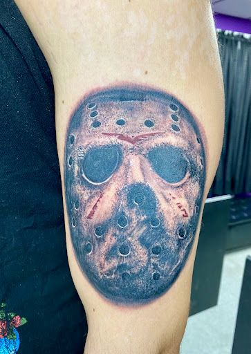 Explore tattoos inner bicep ideas, creative tattoo ideas in Goshen, available at Lady Luck Studio
